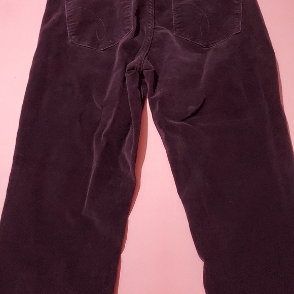 Calvin Klein Dark Plum Purple Velvet Straight Leg Jeans Fall - Picture 8 of 12